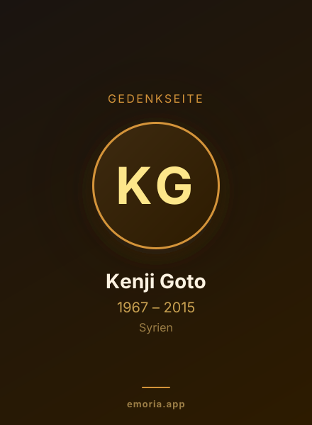 Gedenkportrait von Kenji Goto
