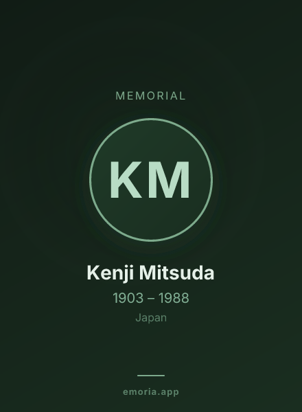 Memorial portrait of Kenji Mitsuda