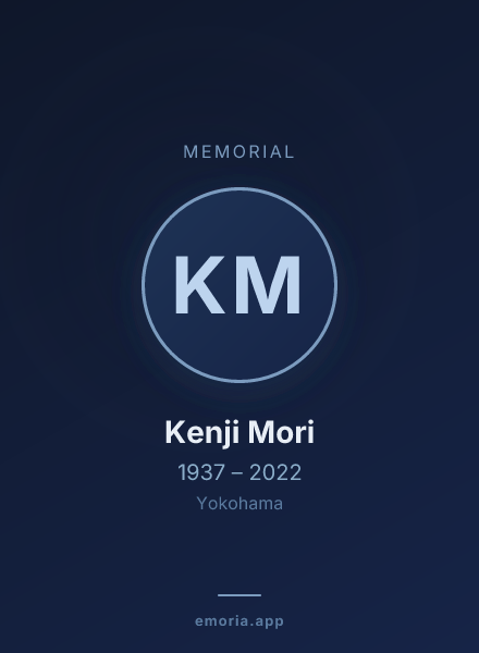 Memorial portrait of Kenji Mori