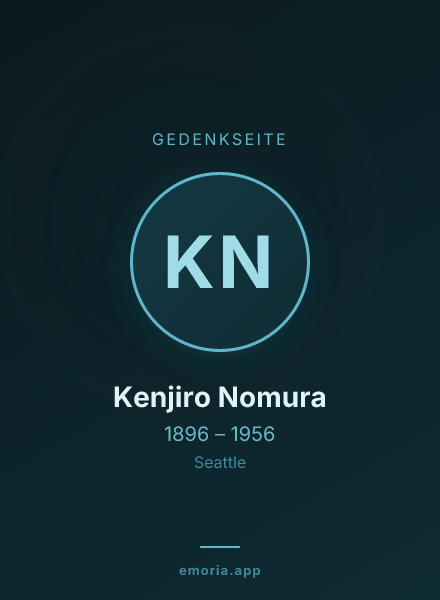 Gedenkportrait von Kenjiro Nomura