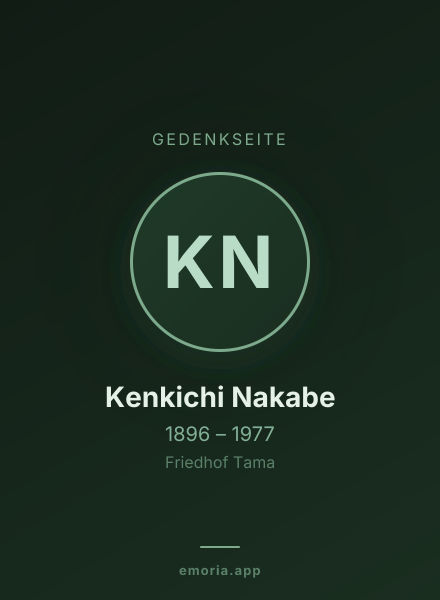 Gedenkportrait von Kenkichi Nakabe
