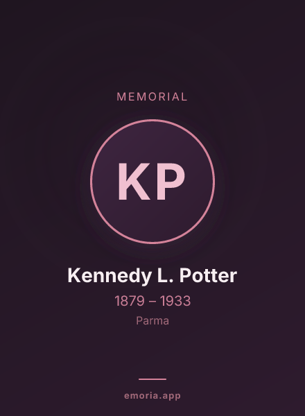 Memorial portrait of Kennedy L. Potter