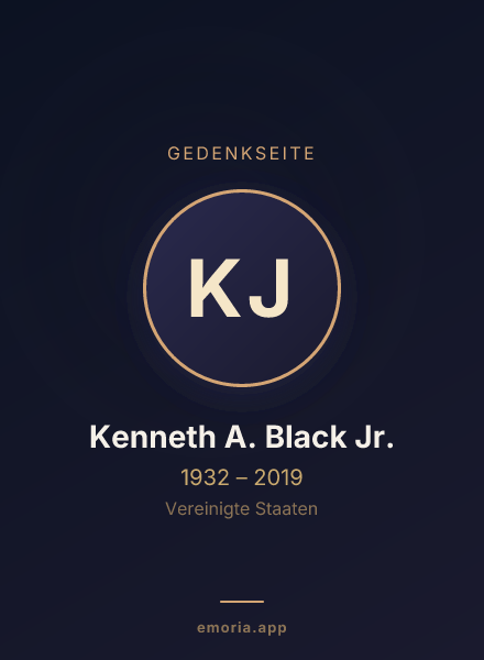 Gedenkportrait von Kenneth A. Black Jr.