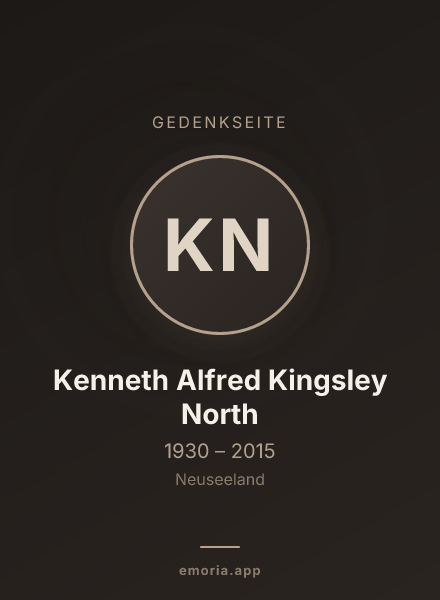 Gedenkportrait von Kenneth Alfred Kingsley North