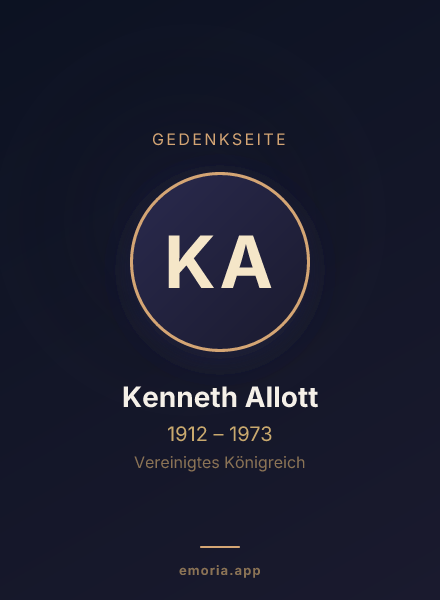 Gedenkportrait von Kenneth Allott
