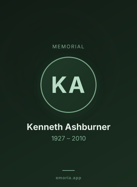 Memorial portrait of Kenneth Ashburner