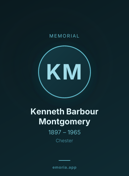 Memorial portrait of Kenneth Barbour Montgomery