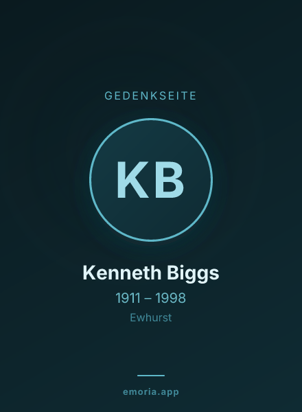 Gedenkportrait von Kenneth Biggs