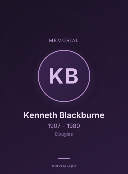 Memorial portrait of Kenneth Blackburne