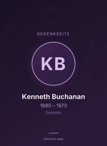 Gedenkportrait von Kenneth Buchanan