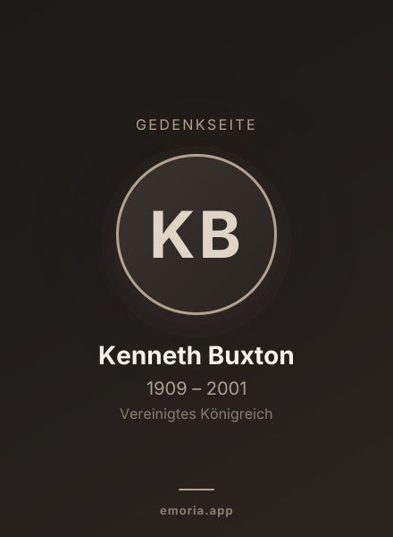 Gedenkportrait von Kenneth Buxton