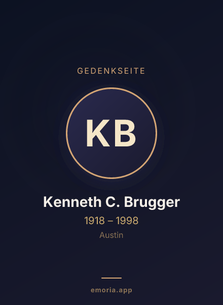 Gedenkportrait von Kenneth C. Brugger