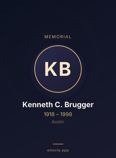 Memorial portrait of Kenneth C. Brugger