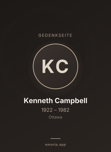 Gedenkportrait von Kenneth Campbell