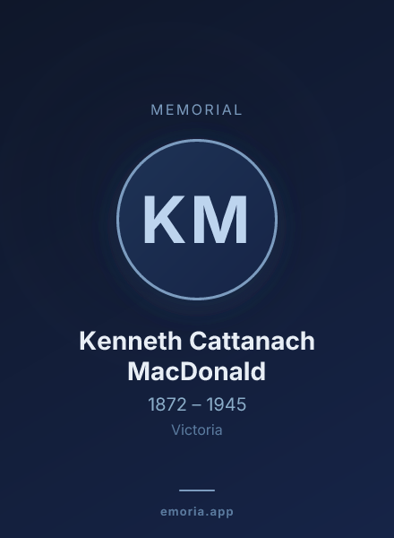 Memorial portrait of Kenneth Cattanach MacDonald