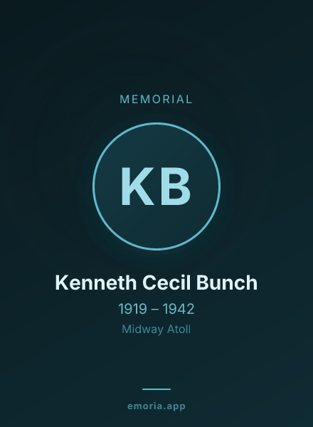 Memorial portrait of Kenneth Cecil Bunch