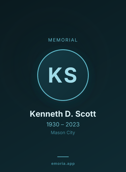 Memorial portrait of Kenneth D. Scott