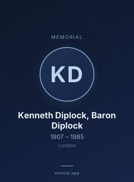 Memorial portrait of Kenneth Diplock, Baron Diplock