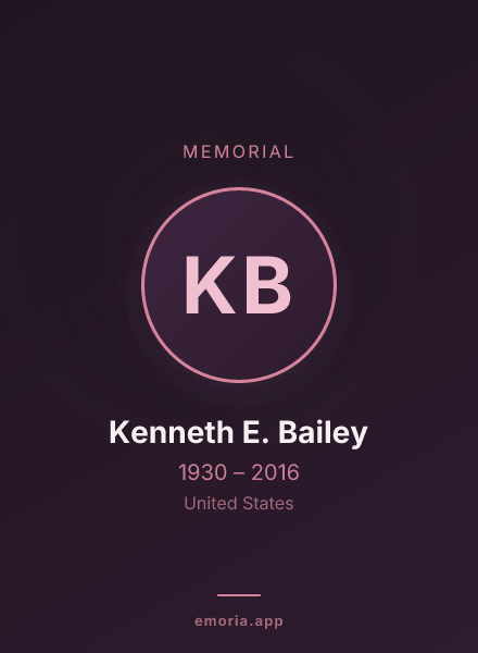 Memorial portrait of Kenneth E. Bailey