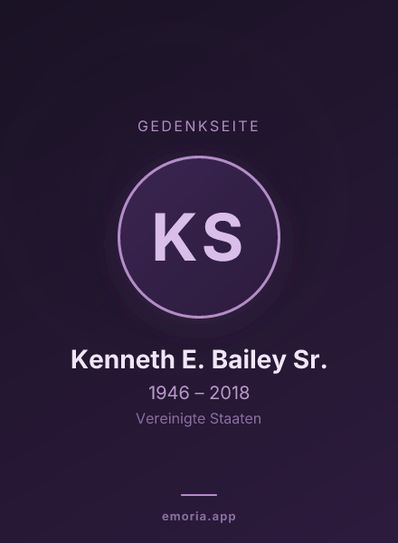 Gedenkportrait von Kenneth E. Bailey Sr.