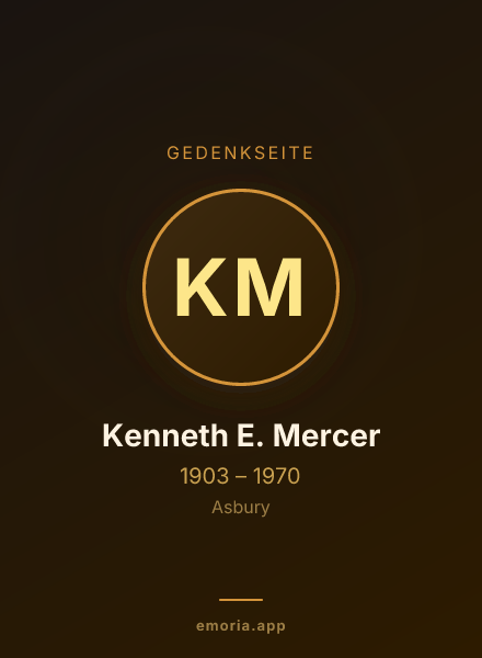Gedenkportrait von Kenneth E. Mercer