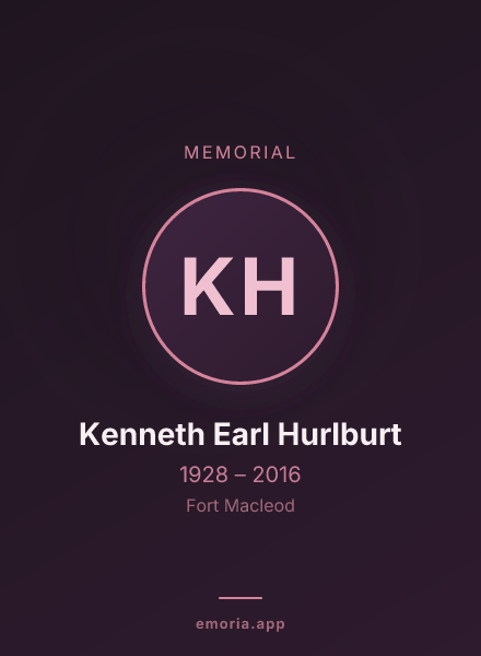Memorial portrait of Kenneth Earl Hurlburt