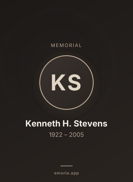 Memorial portrait of Kenneth H. Stevens