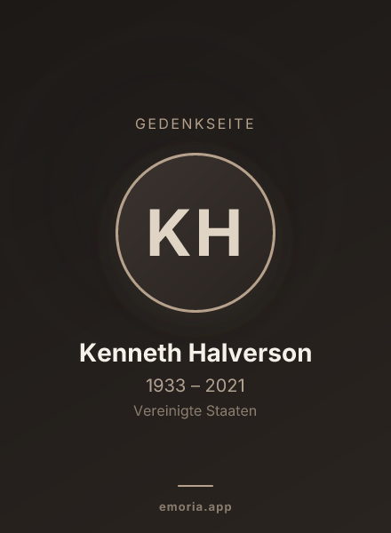 Gedenkportrait von Kenneth Halverson