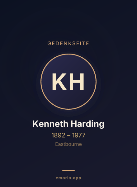 Gedenkportrait von Kenneth Harding