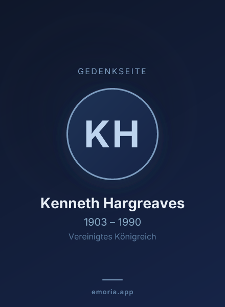 Gedenkportrait von Kenneth Hargreaves