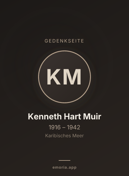 Gedenkportrait von Kenneth Hart Muir