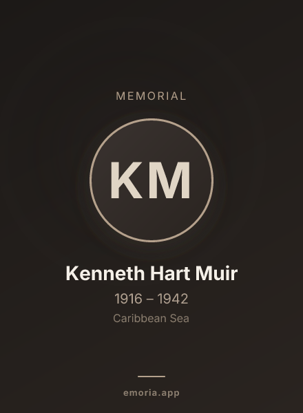 Memorial portrait of Kenneth Hart Muir