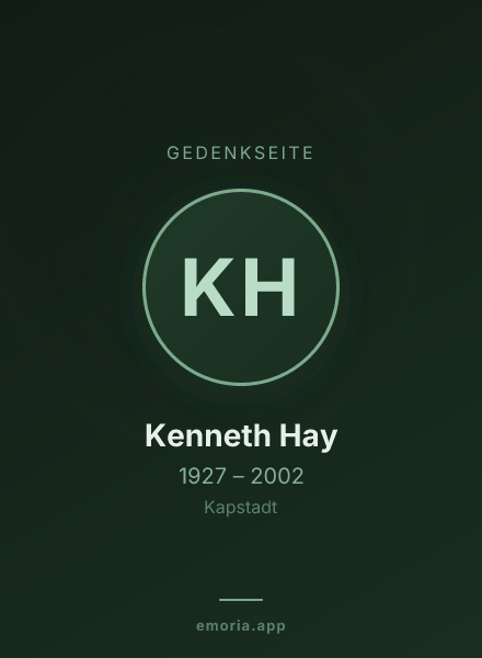 Gedenkportrait von Kenneth Hay