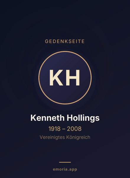 Gedenkportrait von Kenneth Hollings
