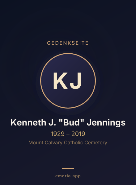 Gedenkportrait von Kenneth J. "Bud" Jennings