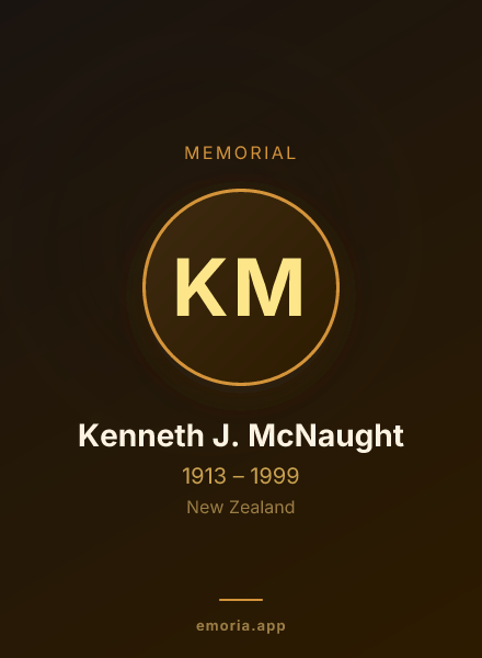 Memorial portrait of Kenneth J. McNaught