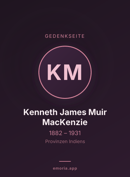 Gedenkportrait von Kenneth James Muir MacKenzie