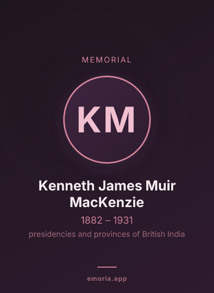 Memorial portrait of Kenneth James Muir MacKenzie