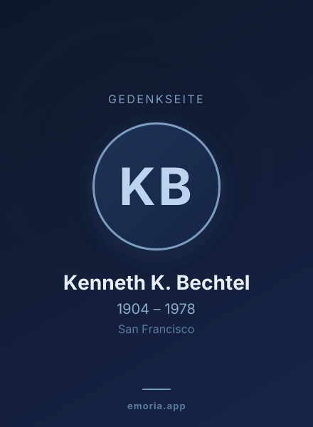 Gedenkportrait von Kenneth K. Bechtel