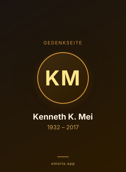 Gedenkportrait von Kenneth K. Mei