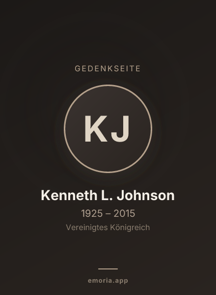 Gedenkportrait von Kenneth L. Johnson