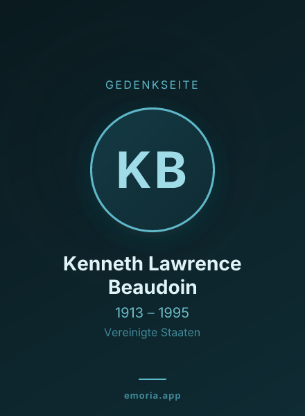 Gedenkportrait von Kenneth Lawrence Beaudoin