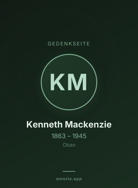 Gedenkportrait von Kenneth Mackenzie