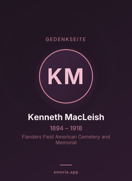 Gedenkportrait von Kenneth MacLeish