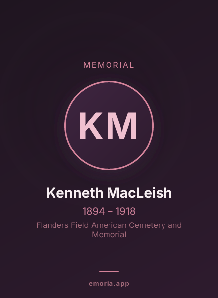 Memorial portrait of Kenneth MacLeish