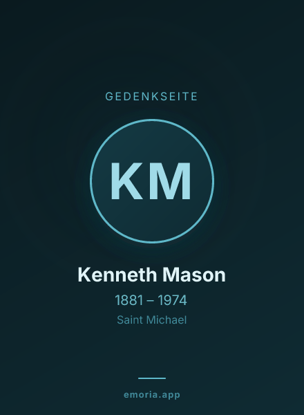 Gedenkportrait von Kenneth Mason