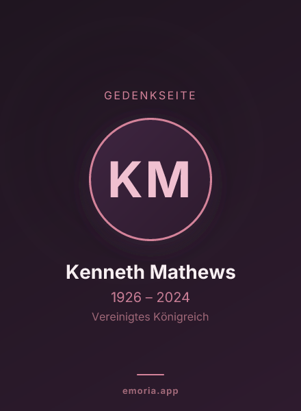 Gedenkportrait von Kenneth Mathews