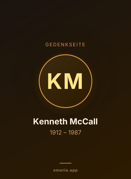 Gedenkportrait von Kenneth McCall