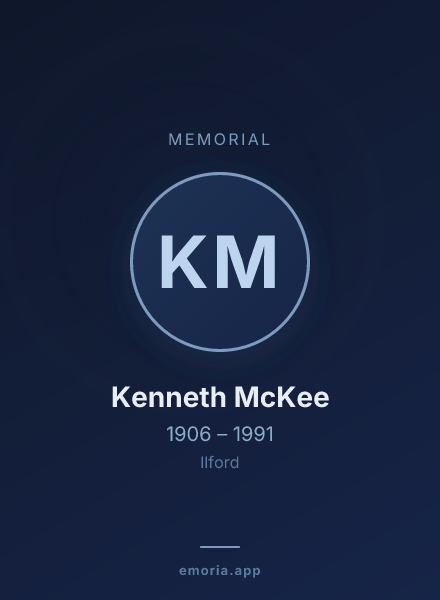Memorial portrait of Kenneth McKee
