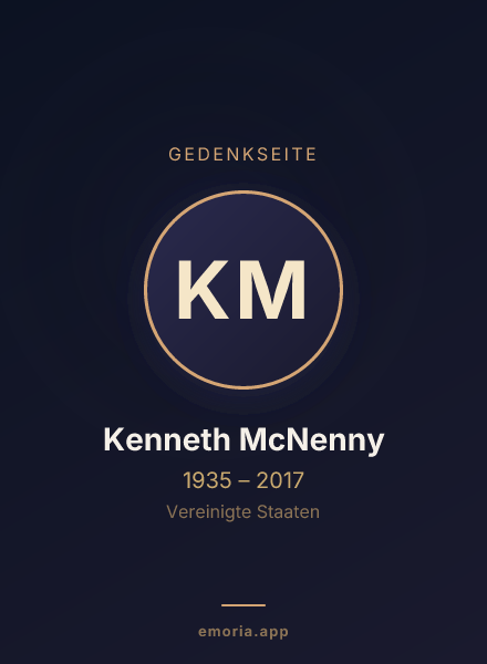 Gedenkportrait von Kenneth McNenny